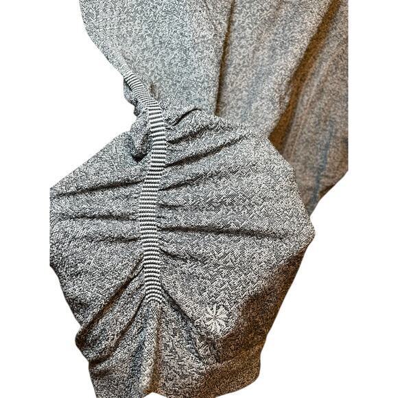 Athleta Women's Medium Fast Track Swiftly Ruched Grey Heathered Running T-Shirt - Picture 8 of 11